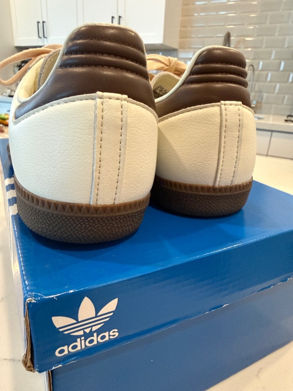 Adidas Samba OG Womens Shoes (Off White/Earth Strata/Gum) - 8.5 - Picture 5 of 10